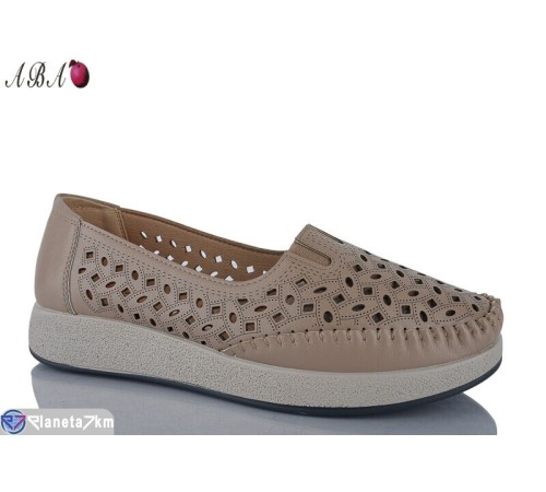 Туфлі жіночі на літо (8 пар р.37-42) коричневий  "Aba"