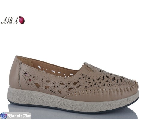 Туфлі жіночі на літо (8 пар р.37-42) коричневий  "Aba"