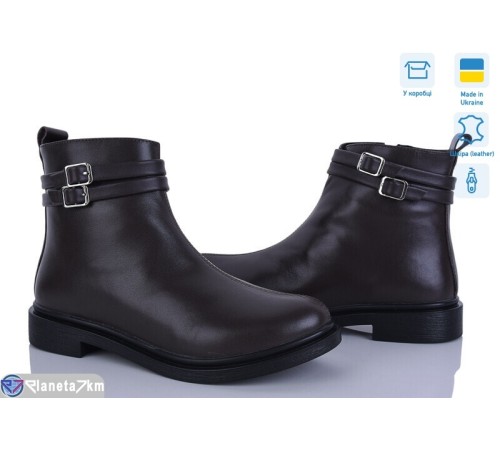 Черевики жіночі на весну/осінь (6 пар р.37-40) коричневий  "Linda"