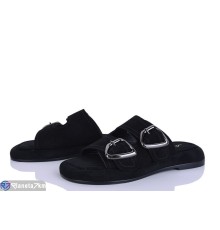 Шлепки жіночі на літо (8 пар р.36-41) чорний  "LOREDANA"