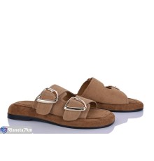 Шлепки жіночі на літо (8 пар р.36-41) camel  "LOREDANA"