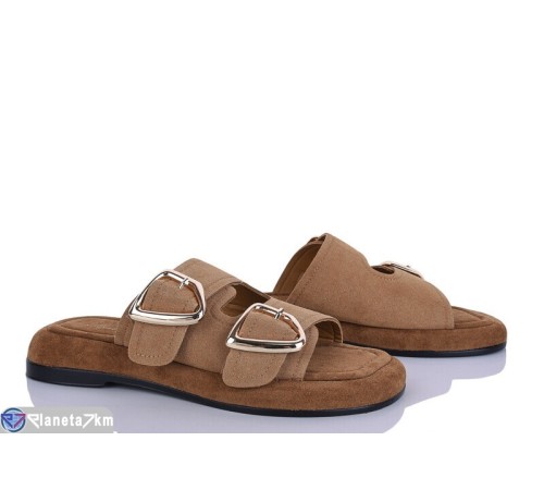 Шлепки жіночі на літо (8 пар р.36-41) camel  "LOREDANA"