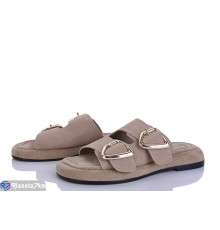 Шлепки жіночі на літо (8 пар р.36-41) бежевий  "LOREDANA"