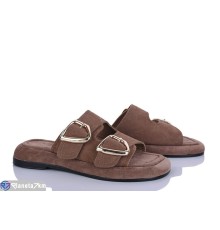 Шлепки жіночі на літо (8 пар р.36-41) коричневий  "LOREDANA"