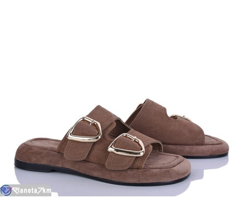 Шлепки жіночі на літо (8 пар р.36-41) коричневий  "LOREDANA"