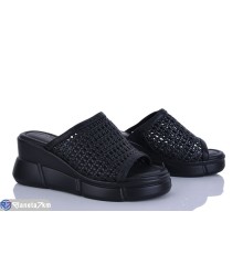 Шлепки жіночі на літо (8 пар р.36-41) чорний  "LOREDANA"