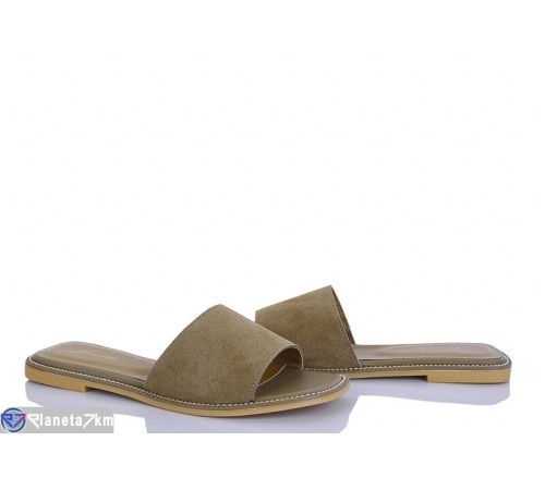 Шлепки жіночі на літо (8 пар р.36-41) хакі  "LOREDANA"