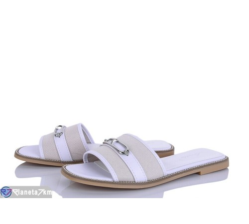 Шлепки жіночі на літо (8 пар р.36-41) білий  "LOREDANA"