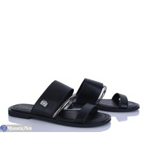 Шлепки жіночі на літо (8 пар р.36-41) чорний  "LOREDANA"