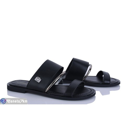 Шлепки жіночі на літо (8 пар р.36-41) чорний  "LOREDANA"