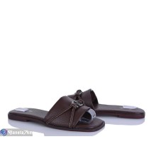 Шлепки жіночі на літо (8 пар р.36-41) коричневий  "LOREDANA"