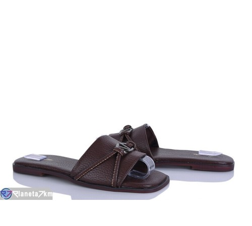 Шлепки жіночі на літо (8 пар р.36-41) коричневий  "LOREDANA"