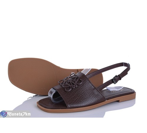 Босоніжки жіночі на літо (8 пар р.36-41) коричневий  "LOREDANA"