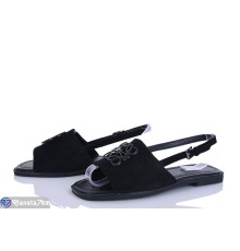 Босоніжки жіночі на літо (8 пар р.36-41) чорний  "LOREDANA"