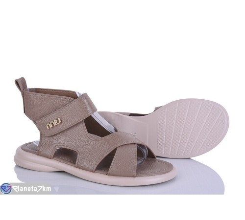 Босоніжки жіночі на літо (8 пар р.36-41) коричневий  "LOREDANA"