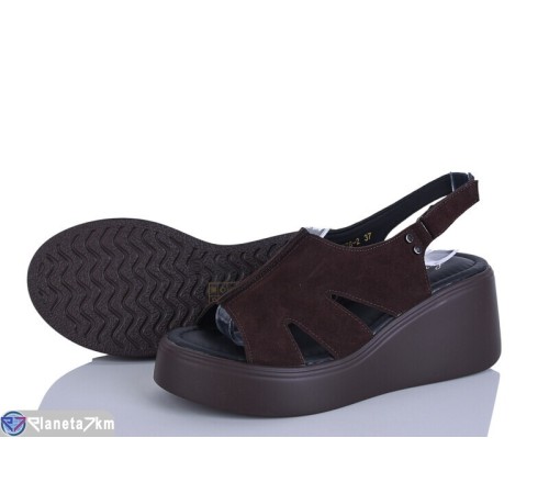 Босоніжки жіночі на літо (8 пар р.36-41) коричневий  "LOREDANA"