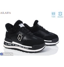 Кросівки жіночі на зиму (8 пар р.36-41) чорний  "Latifa"