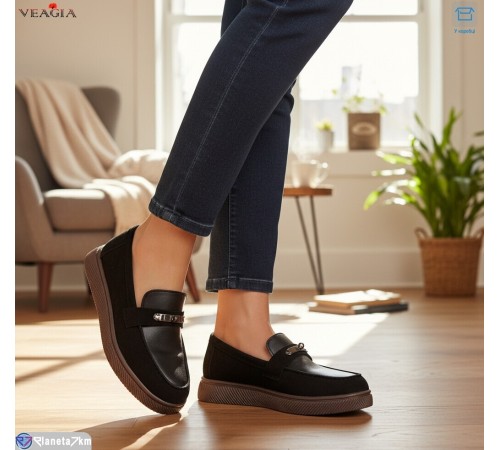 Туфлі жіночі на весну/осінь (8 пар р.36-41) чорний  "Veagia-ADA"