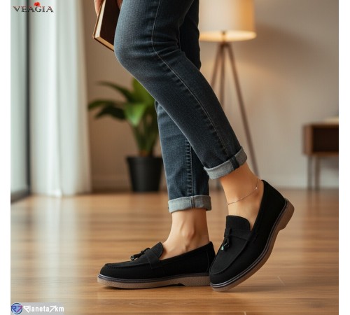 Туфлі жіночі на весну/осінь (8 пар р.36-41) чорний  "Veagia-ADA"