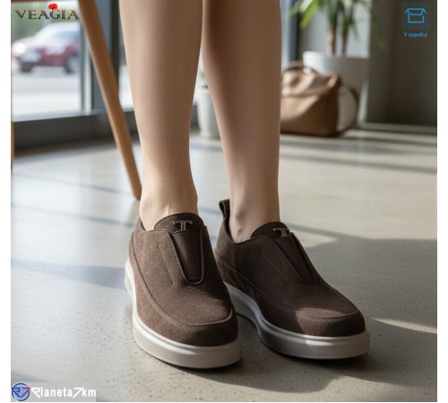 Туфлі жіночі на весну/осінь (8 пар р.36-41) коричневий  "Veagia-ADA"
