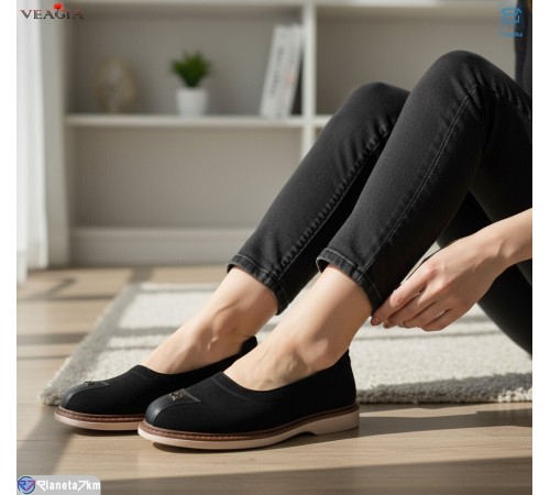 Туфлі жіночі на весну/осінь (8 пар р.36-41) чорний  "Veagia-ADA"