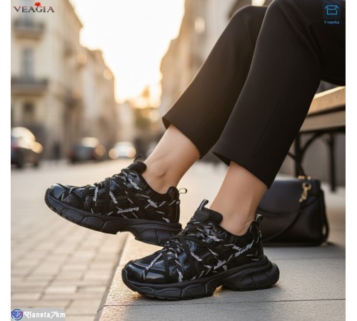 Кросівки жіночі на весну/осінь (8 пар р.36-41) чорний  "Veagia-ADA"