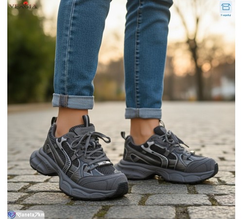 Кросівки жіночі на весну/осінь (8 пар р.36-41) сірий  "Veagia-ADA"