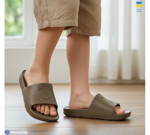 Шлепки дитячі на літо (8 пар р.28-35) хакі  "LULI"