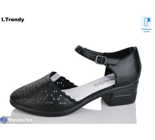 Туфлі жіночі на літо (8 пар р.36-41) чорний  "Trendy"