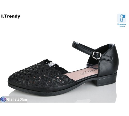 Туфлі жіночі на літо (8 пар р.36-41) чорний  "Trendy"