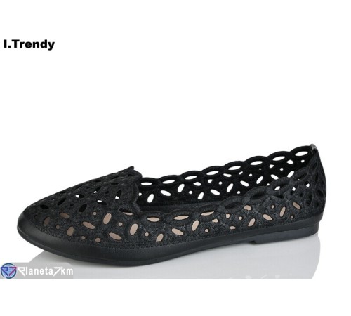 Балетки жіночі на літо (8 пар р.36-41) чорний  "Trendy"