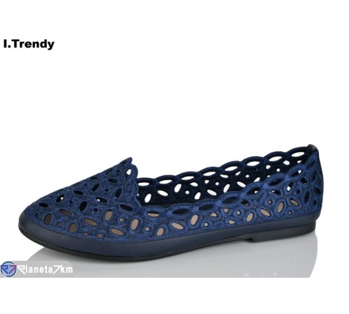 Балетки жіночі на літо (8 пар р.36-41) синій  "Trendy"