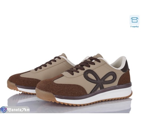 Кросівки жіночі на весну/осінь (8 пар р.36-41) коричневий  "HoRIK"