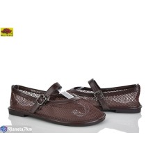 Балетки жіночі на літо (8 пар р.36-41) коричневий  "Mei De Li"