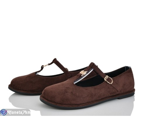 Балетки жіночі на весну/осінь (8 пар р.36-41) коричневий  "LOREDANA"