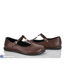 Балетки жіночі на весну/осінь (8 пар р.36-41) коричневий  "LOREDANA"