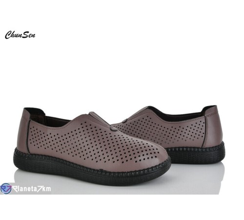 Туфлі жіночі на весну/осінь (8 пар р.36-41) коричневий  "Chunsen"