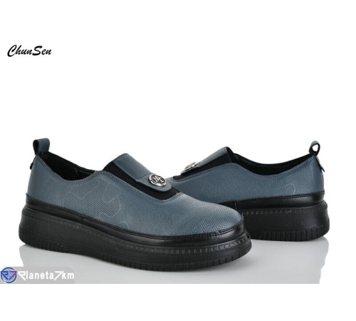 Туфлі жіночі на весну/осінь (8 пар р.36-41) синій  "Chunsen"