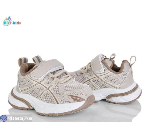 Дитячі кросівки на весну/осінь (8 пар р.21-26) бежевий  "BBT"