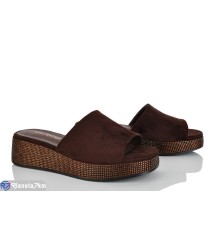 Шлепки жіночі на літо (6 пар р.36-40) коричневий  "MARADONA"