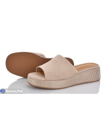 Шлепки жіночі на літо (6 пар р.36-40) бежевий  "MARADONA"