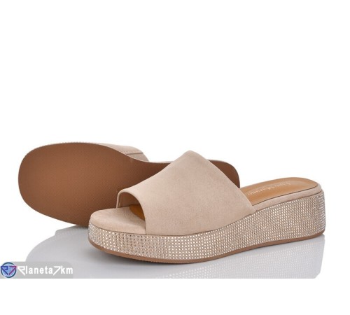 Шлепки жіночі на літо (6 пар р.36-40) бежевий  "MARADONA"