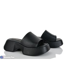 Шлепки жіночі на літо (6 пар р.36-40) чорний  "MARADONA"