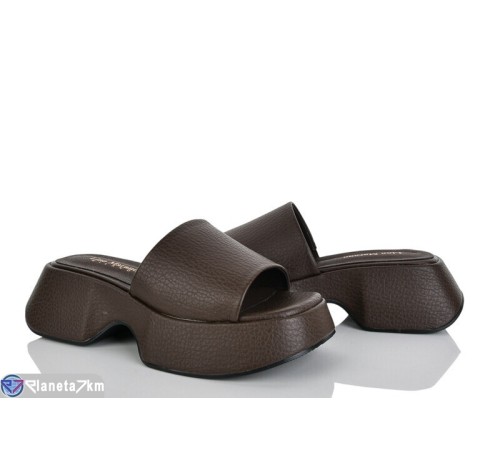 Шлепки жіночі на літо (6 пар р.36-40) коричневий  "MARADONA"