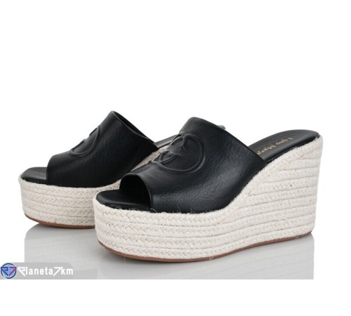 Шлепки жіночі на літо (6 пар р.36-41) чорний  "MARADONA"