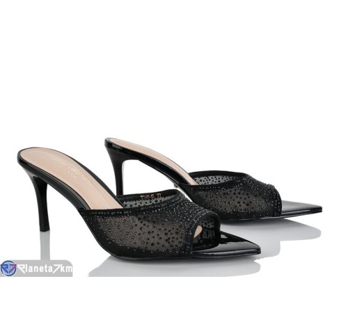 Шлепки жіночі на літо (6 пар р.36-41) чорний  "MARADONA"