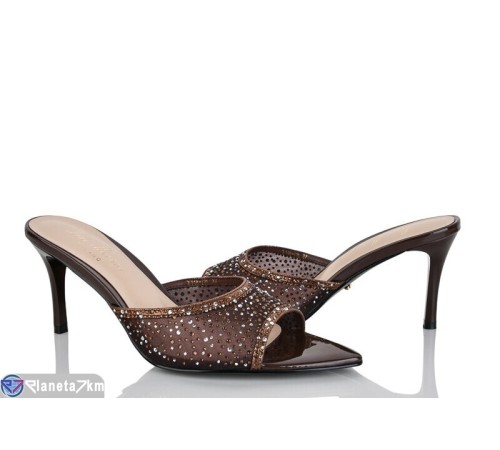 Шлепки жіночі на літо (6 пар р.36-41) коричневий  "MARADONA"