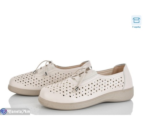 Туфлі жіночі на весну/осінь (8 пар р.36-41) бежевий  "Mirella"