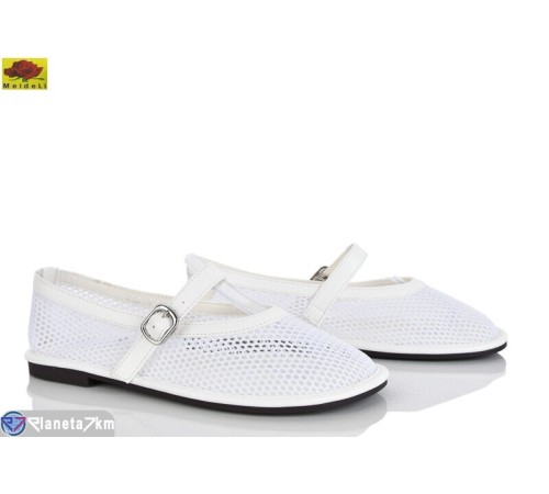 Балетки жіночі на літо (8 пар р.36-41) білий  "Mei De Li"