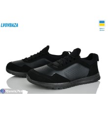 Кросівки чоловічі на весну/осінь (6 пар р.41-45) чорний  "LEOBAZA"